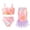 Orange-Pink, variant on Girls Swimsuit 3 Piece Mermaid Set Swimsuit Fish Tail Skirt Bottom Bathing Suit Bikini Swimwear for Kids Girls 4-5 Years Beach Pool Party