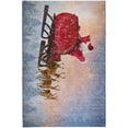 thumbnail image 2 of Addison Rugs Dream Shag Premium Machine Washable Transitional Santa Sleigh Blue Rectangle Rug, 3' x 5', 2 of 8