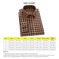 thumbnail image 4 of Camisa a cuadros para hombre, cuello de solapa, manga larga, camisa a cuadros con botones, ajuste regular, camisa informal para hombre para el trabajo diario, 4 of 5