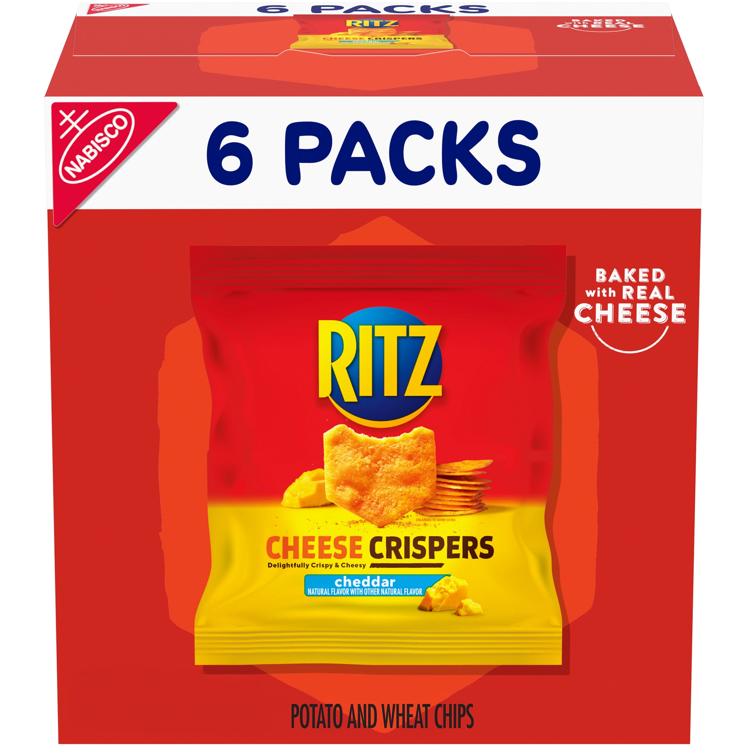 Buy RITZ Cheese Crispers Cheddar Chips, 6 Snack Packs Online at Lowest