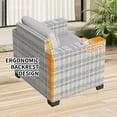 thumbnail image 5 of 7-Piece Outdoor Patio Furniture Set, PE Rattan Sectional Sofa with Waterproof Cushions & Coffee Table, Modern Patio Conversation Set for Porch, Balcony, Backyard, 5 of 8