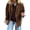 Brown, variant on Suede Jacket Y2k Outerwear Brown Faux Leather Jacket Women Fall Fashion 2024 Trendy Old Money Oversized Blazers