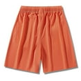 thumbnail image 4 of pstuiky Pantalones cortos para hombre, Pantalones cortos casuales cómodos de moda para hombre, de color liso, con cintura elástica regular, para playa Pantalones cortos de baloncesto, 4 of 4