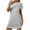 Gray, variant on Tnhcen Women's Large Size Milk Silk Loungewear Double-Sided Brushed Short Dress Round Neck Short Sleeve Summer Cute Pattern Soft Polyester Spandex S-2XL