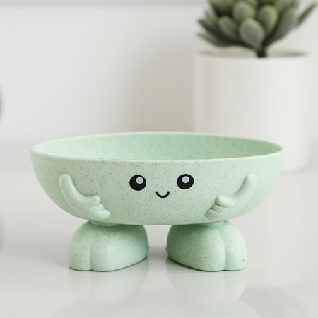 JingChun Soap Dish Plastic Soap Holder Cartoon cute standing shape for Bathroom Bar Soap Holder Easy to Clean Keeps Soap Dry