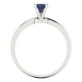 thumbnail image 4 of Solitaire Engagement Ring for Women - 0.5ct Simulated Blue Sapphire in 14K White Gold Promise Ring, 4 of 5