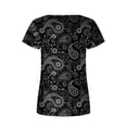 thumbnail image 4 of Fiudx Tops para Mujer Blusa Superior con Estampado de Manga Corta y Cuello Cuadrado, Informal, Cómoda Ya La Moda para Mujer, 4 of 5