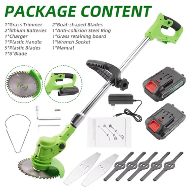 ComfyPro Electric Cordless Grass String Trimmer Lawn Edger Weed Wacker Cutter   2 Battery