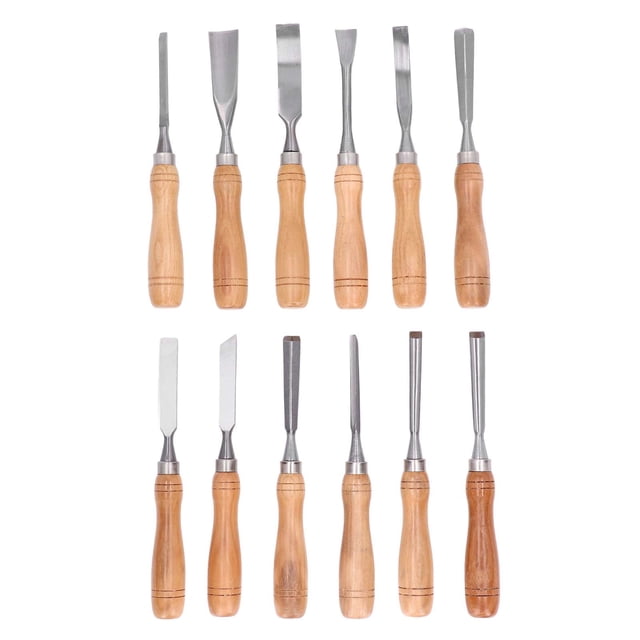 Wood Carving Tools, Engraving Chisel Set Comfortable Grip Labor Saving Impact Resistant Multifunctional for DIY Crafts for Woodworking
