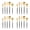 Black/Gold, variant on Silverware Set with blue handle, 20-Piece Stainless Steel Flatware Set, Kitchen Utensil Set Service for 4, Tableware Cutlery Set for Home and Restaurant, Satin Finish, Dishwasher Safe