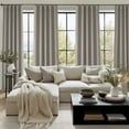 thumbnail image 2 of NICETOWN Linen Curtains & Drapes for Living Room 84 inch Length 2 Panels, Pinch Pleated Heat/Light Blocking Room Darkening Curtains Thermal Insulated Window Drapes for Bedroom, Angora, W50 x L84, 2 of 10
