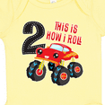 thumbnail image 4 of Inktastic Monster Truck How I Roll 2nd Birthday Boys Baby Bodysuit, 4 of 5