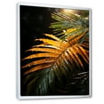 thumbnail image 2 of Designart "Sunset'S Tropical Palm Tree Leaves III" Palms & Palm Trees Floater Framed Wall Art Living Room, 2 of 5