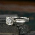 thumbnail image 2 of 2.00CT Round Cut Lab Created Diamond Solitaire Pretty Women's Engagement Ring 14K White Gold Plated 925 Silver, 2 of 4