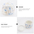 thumbnail image 3 of MasteelfCA 1Pc Ceramic Stew Pot Saucepan with Lid Orchid Stewpan Orchis Stewpot with Gilded Pattern Assorted Color, 3 of 7