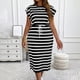 thumbnail image 2 of Vestido Corto de Manga Larga para las Mujeres Impresión Casual Cuello Redondo, Cintura Vendaje Estilo Vestido Casual de Manga Larga para las Mujeres, 2 of 9