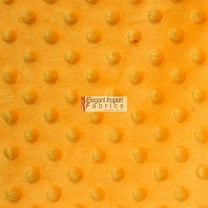 DECORATIVE SILK INC. MINKY DIMPLE DOT SOFT FABRIC CUDDLE 60" WIDE BY THE YARD ( MANGO YELLOW )