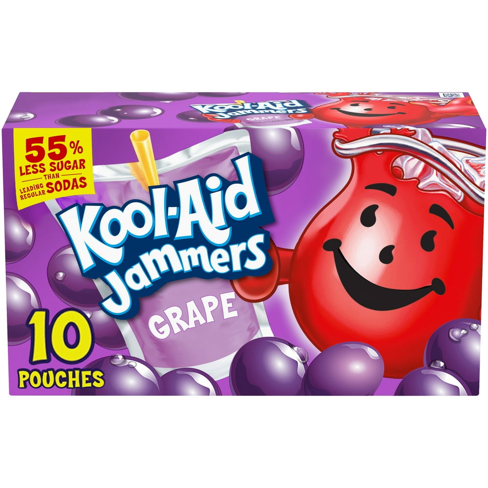 KoolAid Jammers Grape Artificially Flavored Soft Drink, 10 ct Box, 6