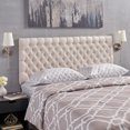 thumbnail image 1 of Everly White Tufted Fabric King/ Cal King Headboard, 1 of 3