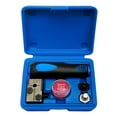 thumbnail image 1 of 3/16 Inch (4.75mm) Blue Double Flaring Tool Kit for Automotive Brake Lines - Premium Stainless Steel & Plastic Construction with Removable Handle, Positioning Bolt, Flaring Screw, Punch Grease, and, 1 of 2