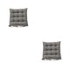thumbnail image 3 of Kearding Cojín de asiento de lino Transpirable Cuadrado Verano PP Algodón Color sólido Sillón de hogar Silla de computadora Sofá Cojín de Gris 2Conjunto, 3 of 6