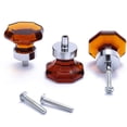 thumbnail image 4 of Hytrove 2Ud Manijas De Cristal Artificial Para Cajones Y Puertas Con Octagonal Marrón, 4 of 8