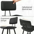 thumbnail image 4 of Dycanpo 30" Counter Height Bar Stools Set of 2, Faux Leather Upholstered Barstools, Black, 4 of 9
