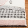 thumbnail image 3 of SAFAVIEH Carousel Kids Gordan Elephant and Tweets Runner Rug, Pink/Ivory, 2'3" x 10', 3 of 10