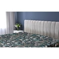 thumbnail image 5 of Ambesonne Floral Fitted Sheet, Romantic Art Spring Branches, King Size, Black Brown and Laurel Green, 5 of 5