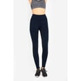 thumbnail image 2 of DailyWear Womens High Waist Fleece Extra Wide Band Leggings One Size, Navy, 2 of 4