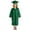 czb# Green9, variant on Unisex Girls Boys Graduation Cap Gown Long Sleeve Solid Color Full Zip Up Pleated V-Neck Loose Fit Relaxed Oversized Long Robe With Pockets Tassel Classic Clothes Outfits,Black,3-4 Years