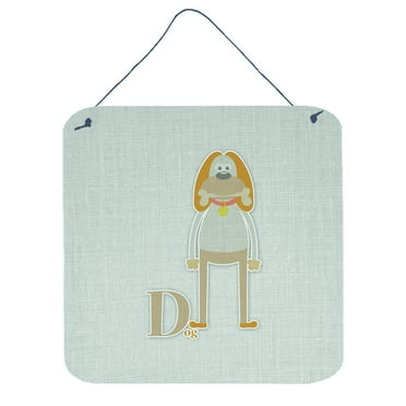 Carolines Treasures BB5729DS66 Alphabet D for Dog Wall or Door Hanging Prints 6HX6W multicolor