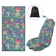 thumbnail image 5 of Xixirimido Colorful Mushroom Floral Print Car Seat Cover Front Seat Sweat Towel Bucket Seat Covers for Cars SUV Trucks for Gym Workout Running Swimming Beach Hiking, 2Pack, 5 of 8