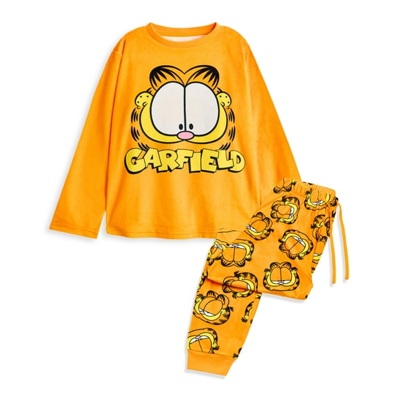 Garfield Ensemble de Pyjama à Manches Longues Orange pour Enfants