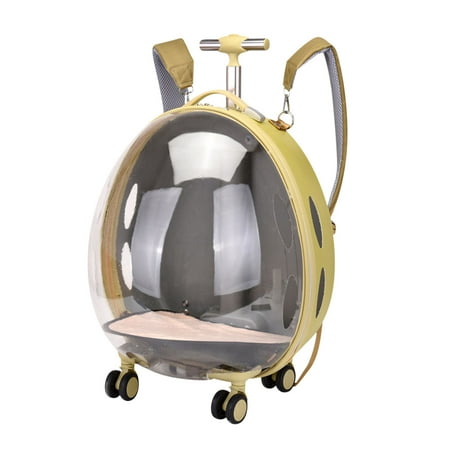 SPOORYYO New Pet Luggage Transparent Bag Trolley Box Large Capacity Pet Cart Large Capacity Pet Cart Trolley Box  Newly Designed Transparent Pet Luggage Bag