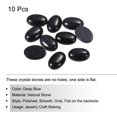 thumbnail image 3 of Plano Ovalado Piedra, Ovalado Ágata Cuentas 14mm x 10mm Plano Espalda Cristal Piedra Cuentas para Joyería Fabricación Bricolaje Foto Marco Hogar Decoración 10uds, Profundo Azul, 3 of 7