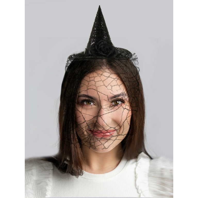 Witch hat with veil sale