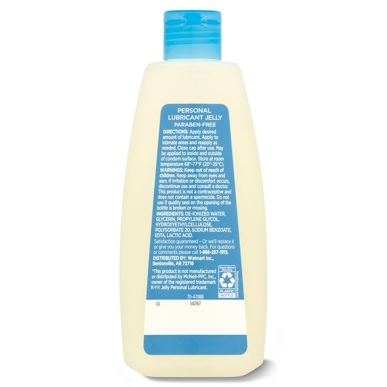 2 pack) Equate Personal Lubricant Jelly, 8 oz, Compare to K-Y Jelly Personal  Lubricant Ingredients