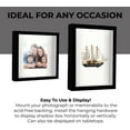 thumbnail image 4 of 26x17 Shadow Box Frame Black | 1.625 inches Deep Real Wood Contemporary Shadowbox Display Frame |, 4 of 8
