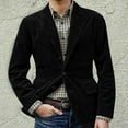 thumbnail image 6 of Men's Corduroy Sport Coat Blazer Slim Fit Dress Work Wear Corduroy Suit Jacket Long Sleeve Sport Coat Single Breasted Workout Tweed Mens Blazer Vintage Formal Blazer Dwelliawo Black XL, 6 of 6