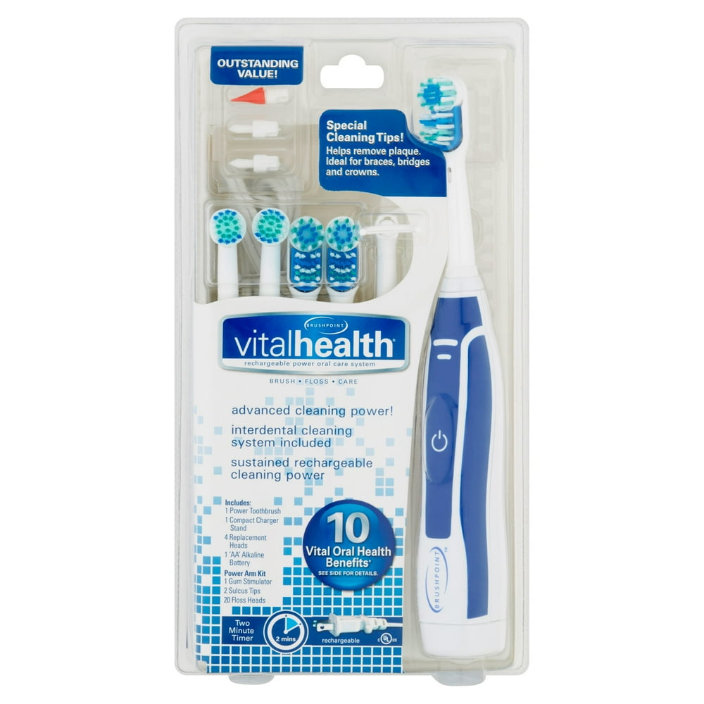 BrushPoint VitalHealth Rechargeable Power Oral Care System Walmart
