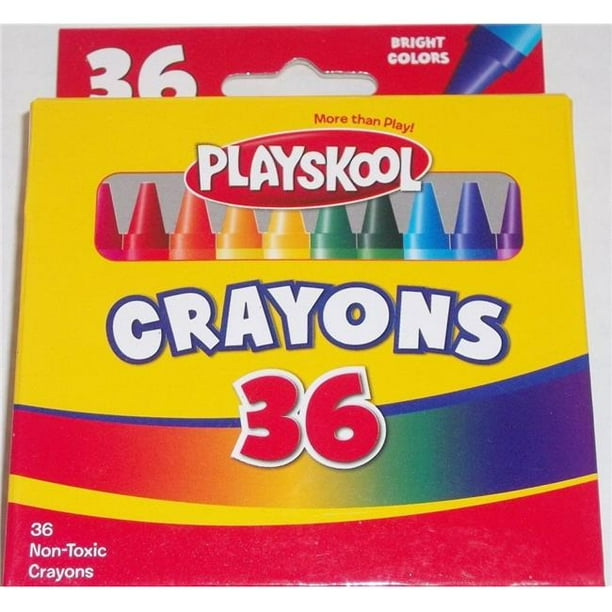 Playskool 36 Bright Colors Crayon Box