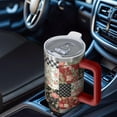 thumbnail image 6 of OBREWU Pioneer Flower Tumbler with Handle and Lid,Pioneer Flower 40oz Double Wall Vacuum Insulated Tumbler,Cups Gift for Women and Men, 6 of 7