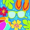 Amscan Hawaiian Luau Beach Summer Splash Luncheon Napkins, Multicolor, One Size, 36Ct