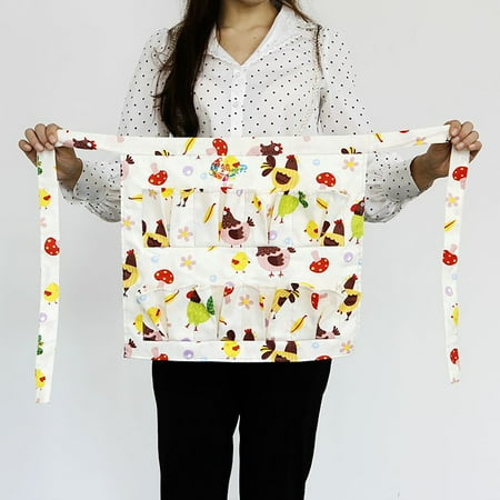 

Kitchen Fashion Collecting Apron Pockets Holds Chicken Farm Home Apron
