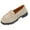 Khaki, variant on Women's Mid Heel Loafers Fashionable Frosted Round Toe Thick Sole Shoes