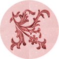thumbnail image 1 of Ahgly Company Machine Washable Indoor Round Transitional Light Rose Pink Area Rugs, 3' Round, 1 of 7