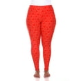 thumbnail image 4 of White Mark Women's Plus Size Super Soft Heart Print Leggings, 4 of 4
