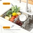 thumbnail image 5 of Extend Kitchen Sink Drain Basket, 2026 New Stainless Steel Retractable Sink Rack, Over Sinks Dish Rack, Portable Multi-Functional Design for Vegetables, Fruits and Dishes, 5 of 7