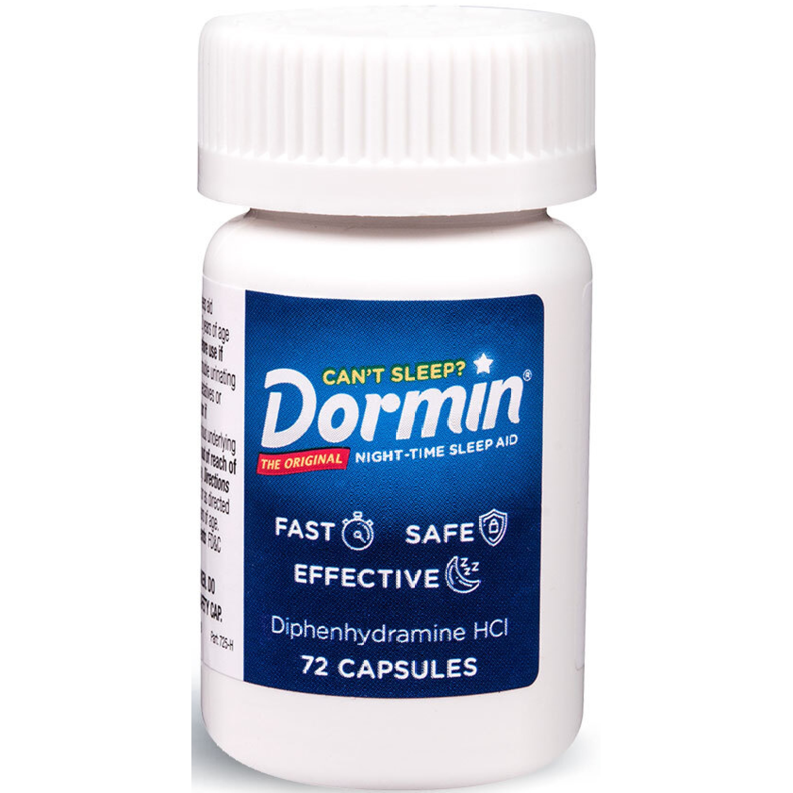 Dormin Nighttime Relief Capsules, Non-Habit Forming and Fast-Acting, 72 Count (Pack of 3)